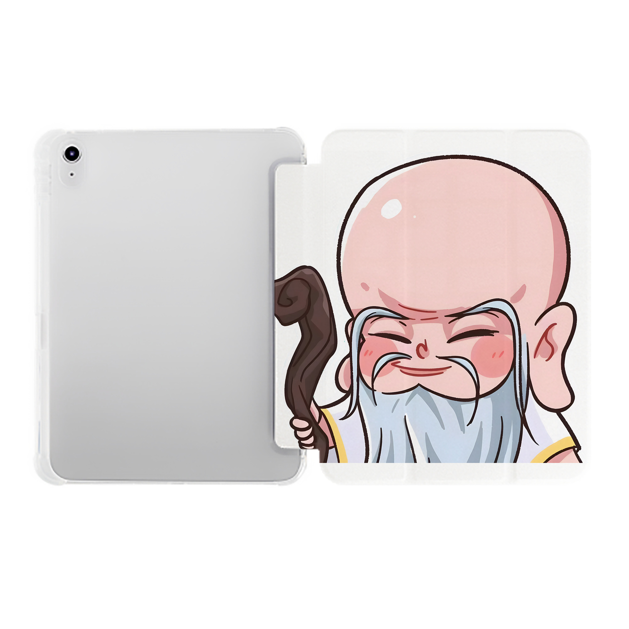 （画像用） Ne Zha 2 ナタ 魔童の大暴れ IPad ケース ペン収納付き 三つ折りスタンド PUレザー×シリコン 対応機種9.5/10.5/10.9インチ